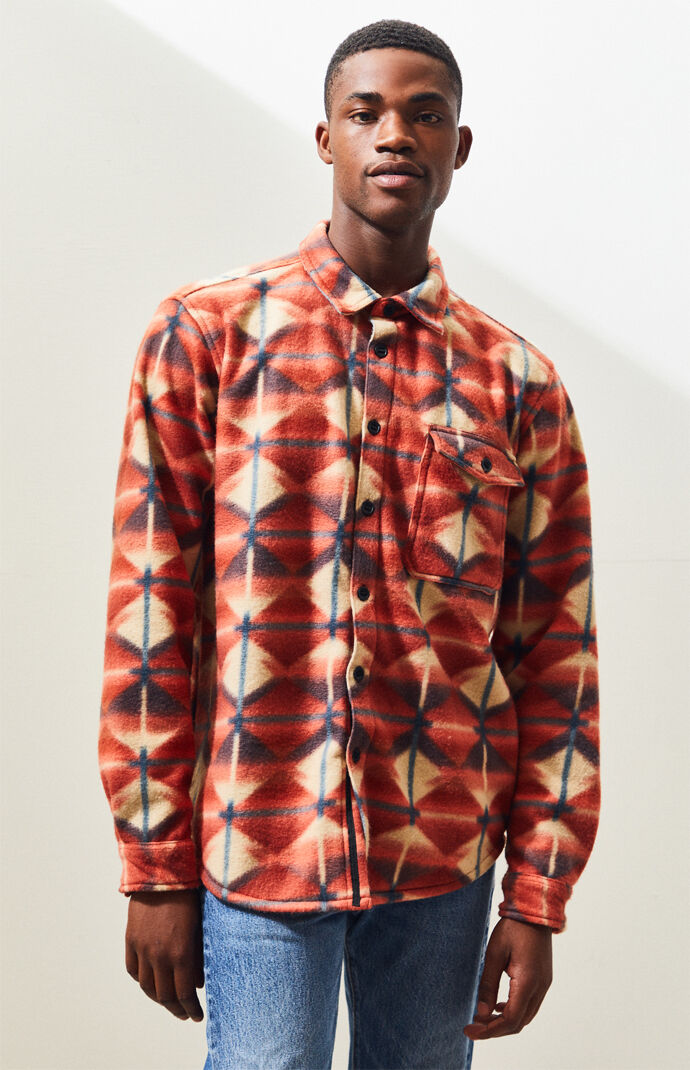 fleece button up shirt