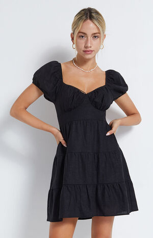 Dainty Trim Tie Back Mini Dress image number 1