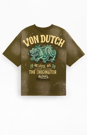 Dragon Paint Splatter Oversized T-Shirt image number 1