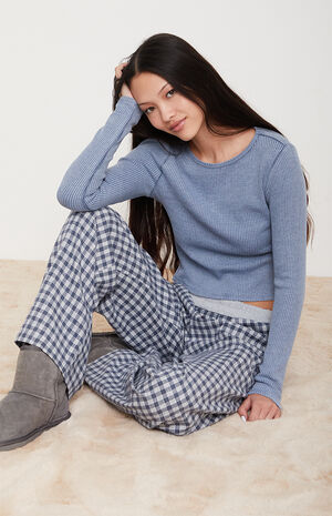 Waffle Knit Long Sleeve Top image number 1