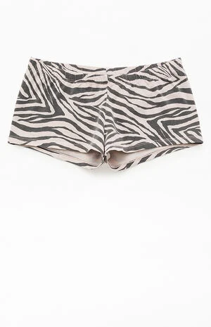 Black & Pink Zebra Boxer Boyshorts image number 1