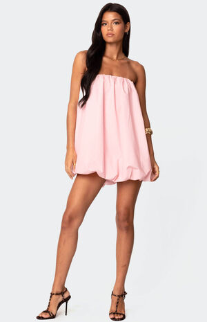 Met Strapless Bubble Mini Dress image number 2