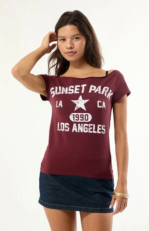 Sunset Park Off-The-Shoulder T-Shirt image number 1