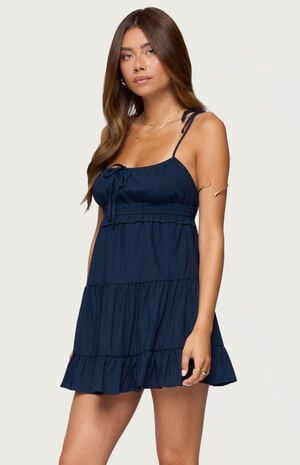 Sontana Ruched Tiered Mini Dress image number 1