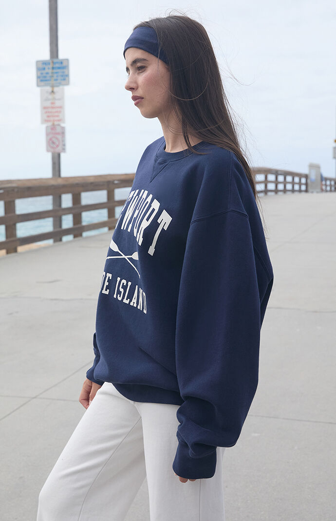 John Galt Navy Erica Newport Crew Neck Sweatshirt