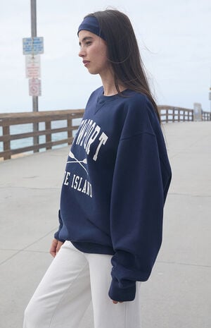 Navy Erica Newport Crew Neck Sweatshirt image number 3