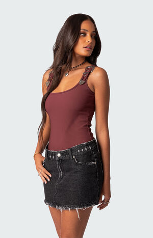 Laney Ribbed Buckle Strap Bodysuit image number 4