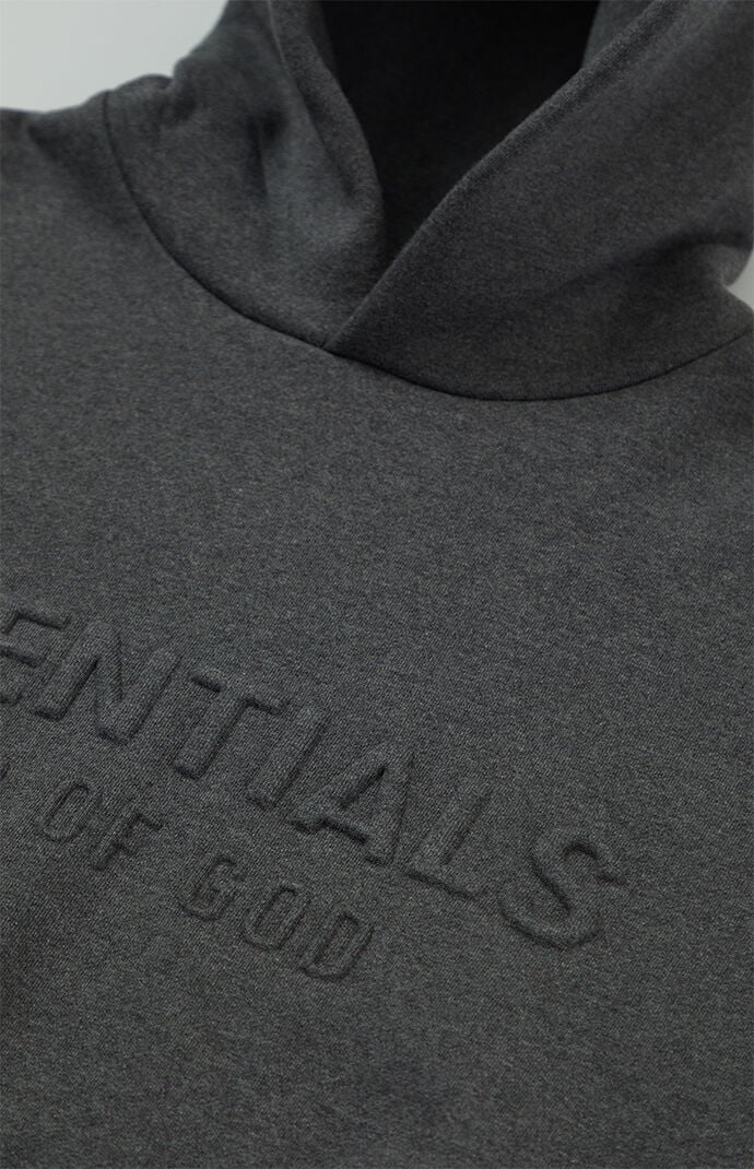 Fear of God ESSENTIALS Charcoal Heather Embossed Classic Hoodie