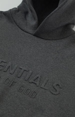 Charcoal Heather Embossed Classic Hoodie image number 6