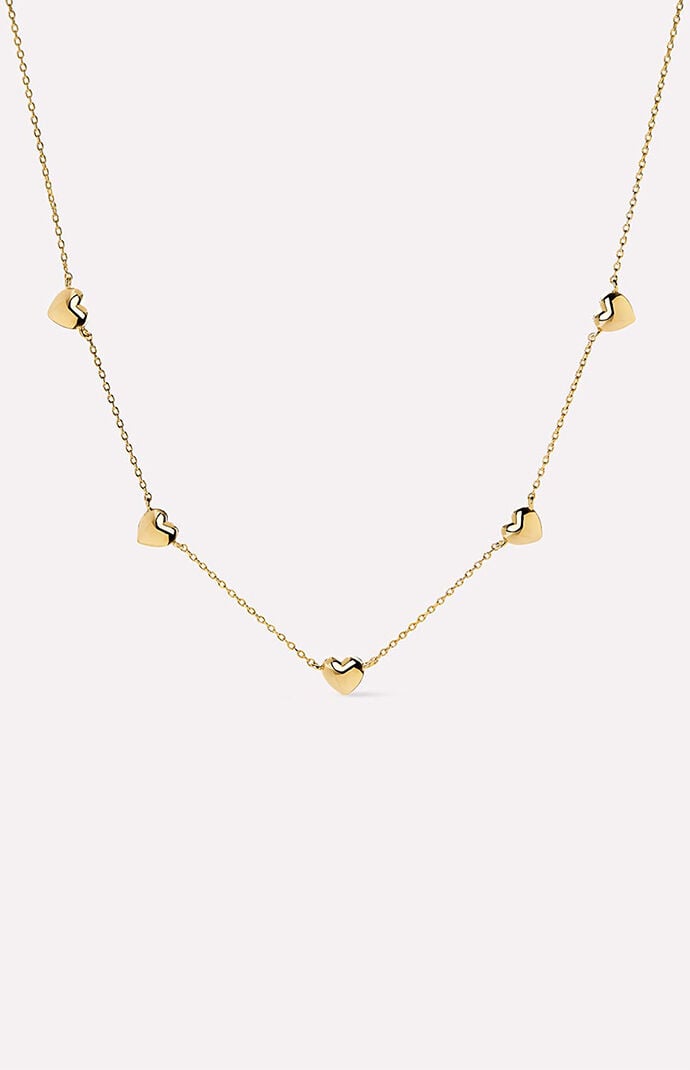 Ana Luisa Lev Mini Station Heart Necklace