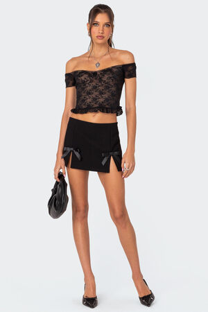 Addie Off Shoulder Lace Top image number 5