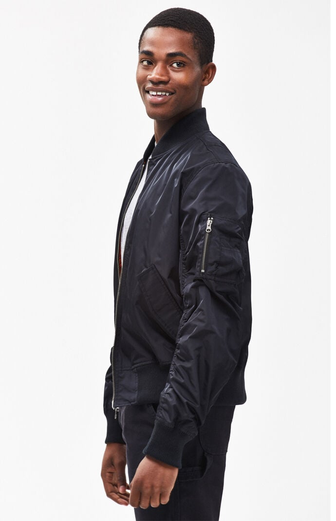 pacsun denim bomber jacket