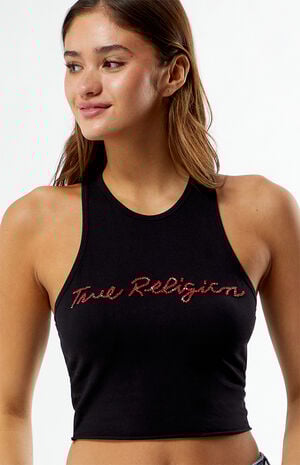 Crystal Cropped Tank Top