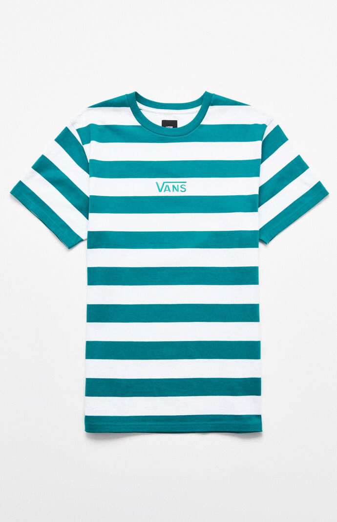 Vans Green Classic Stripe Vee T-Shirt 