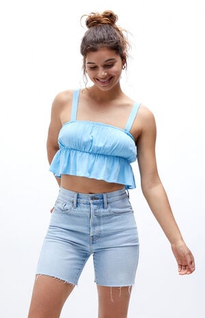 Petite Peplum Tank Top image number 1