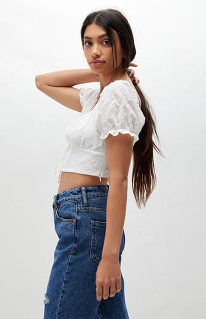 Eyelet Bustier Top image number 3