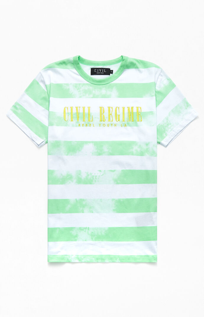 Civil Tie Dyed Striped Luke T Shirt Pacsun