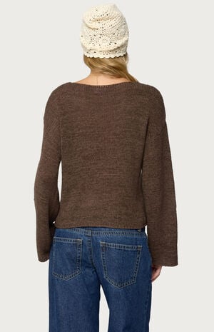 Drop Shoulder Light Knit Sweater image number 3