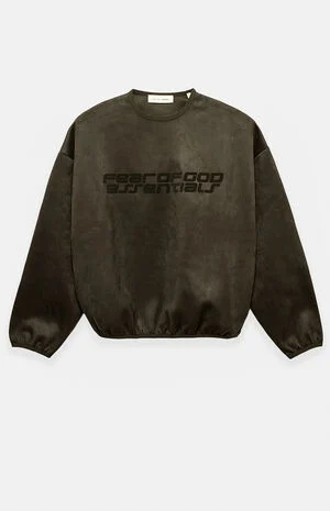 Brown Modern Crew Neck Sweatshirt image number 1