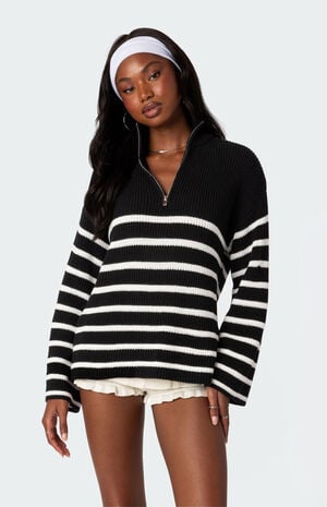 Oversized Quarter Zip Sweater image number 3