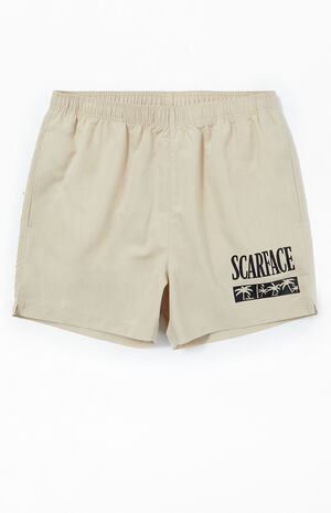 Cream Scarface Swim 4.5" Trunks image number 1