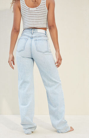 Eco Light Blue Ripped '90s Boyfriend Jeans image number 5