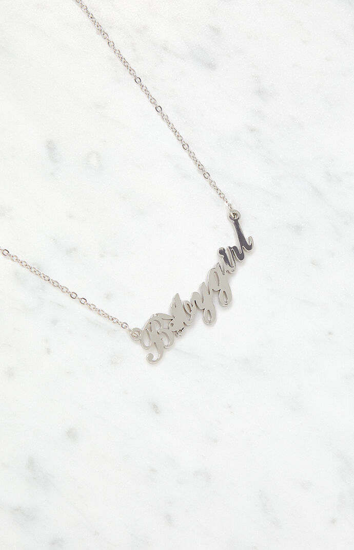 Babygirl shop necklace silver