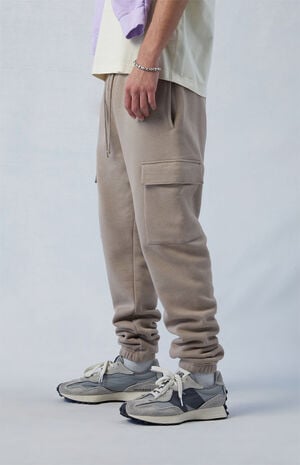 Eco Tan Slim Fleece Cargo Sweatpants image number 3