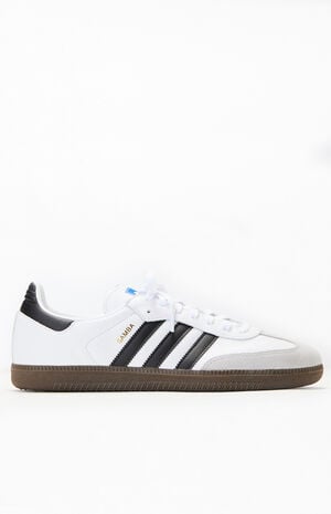 Kids White & Black Samba Shoes image number 1