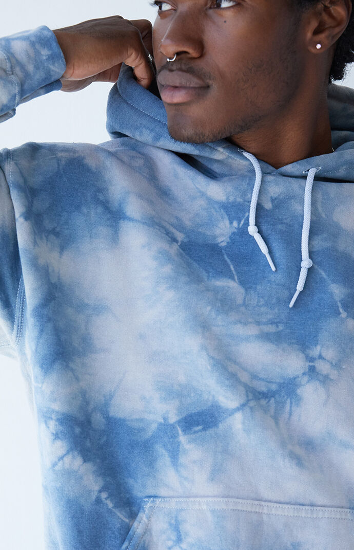 Blue & Tan Crystal Wash Hoodie