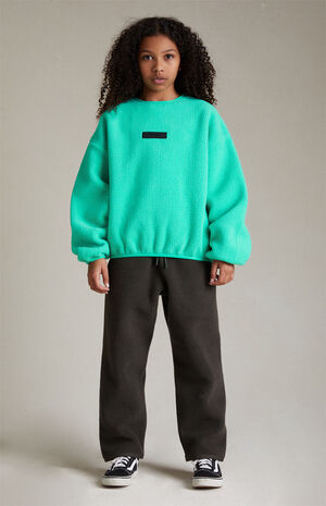 Essentials Mint Leaf Polar Fleece Crew Neck Sweatshirt image number 5