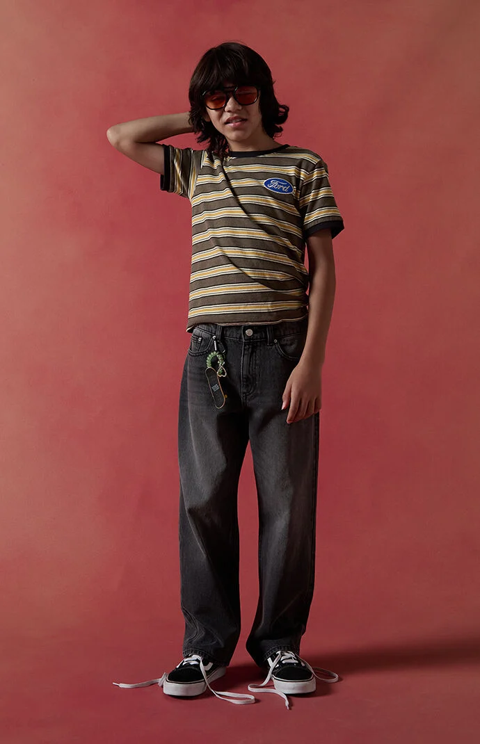 Pacsun Kids Straight Leg Jeans Black