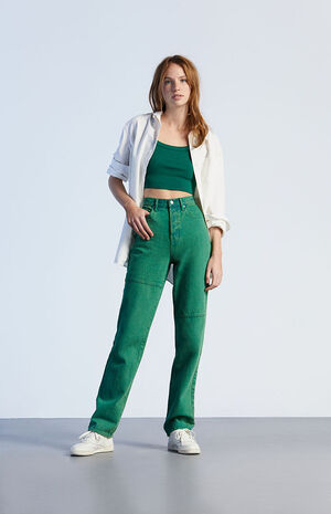 Eco Green Dad Jeans image number 1