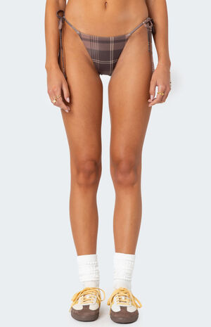 Wilhelmina Plaid String Bikini Bottom image number 2