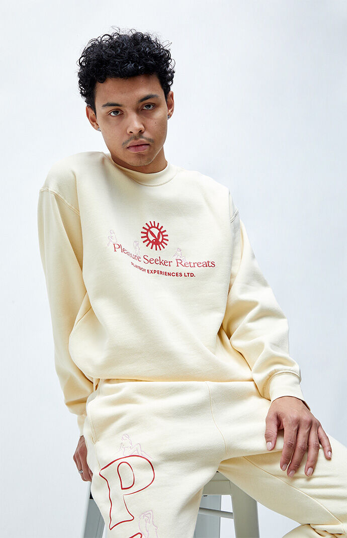 Playboy by pacsun contour logo crew neck best sale sweatshirt