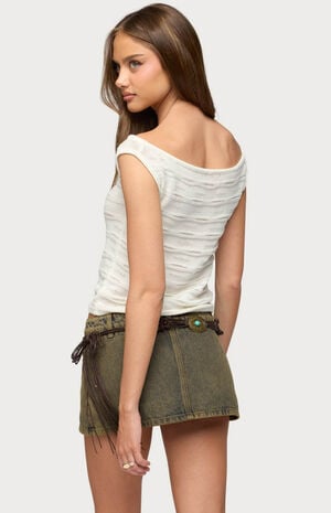 Clement Off Shoulder Knit Top image number 3