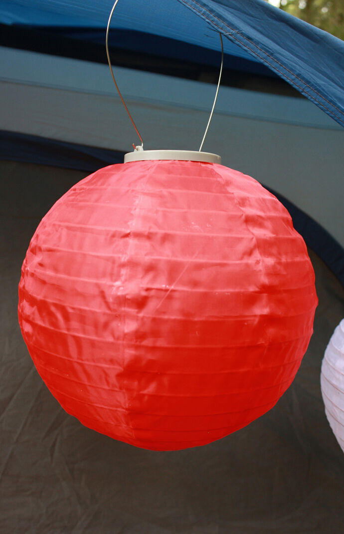 Red Original 10" Round Solar Lantern