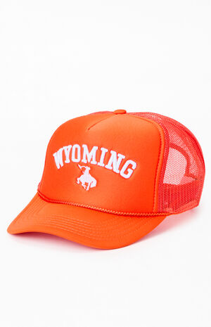Orange Wyoming Trucker Hat image number 4