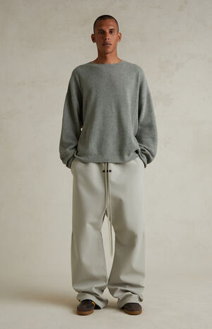 Concrete Heather Waffle Knit Long Sleeve T-Shirt image number 6