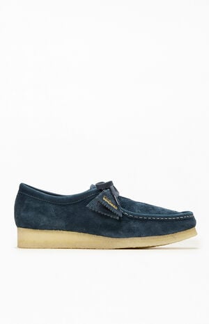 Navy Wallabee Shoes