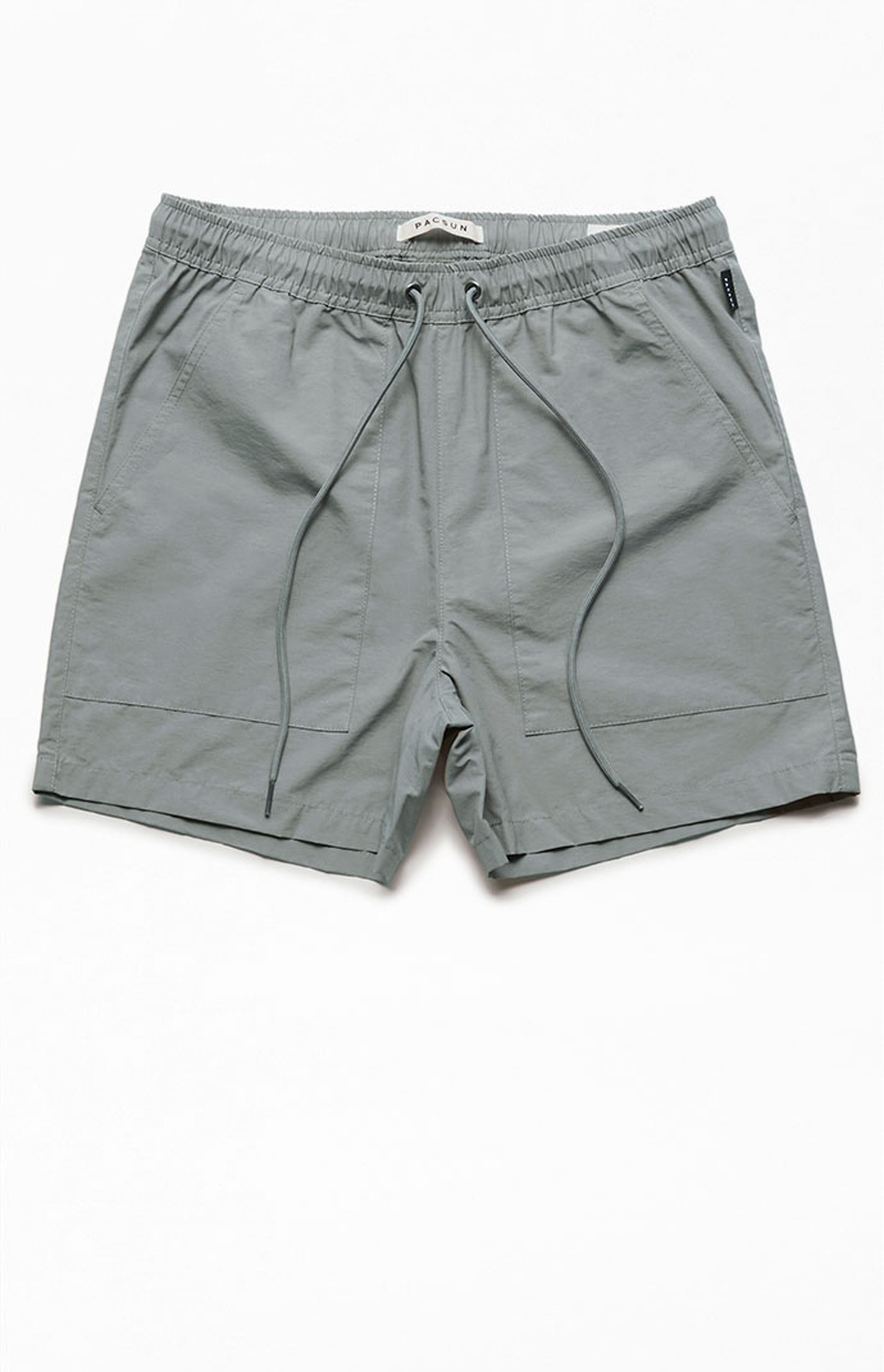 PacSun Gray Nylon Volley Shorts PacSun