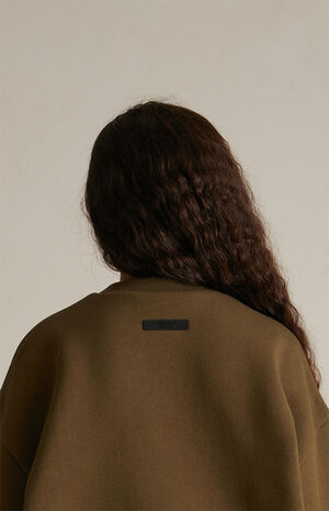 Kids Olive Fleece Crew Neck Sweatshirt image number 5