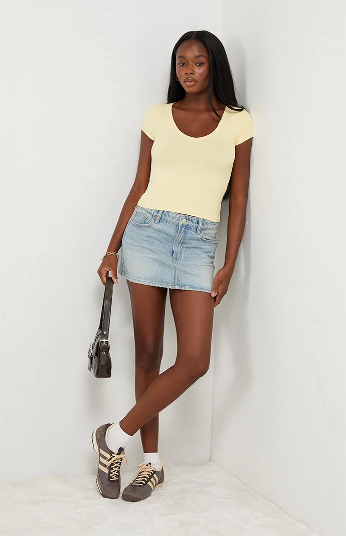 Your Favorite Lucy Deep V Short Sleeve Top