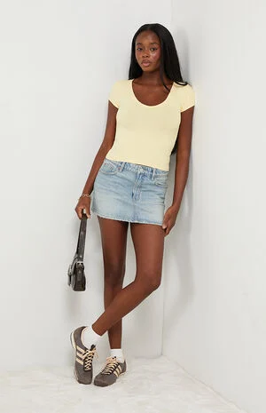 Lucy Deep V Short Sleeve Top image number 1