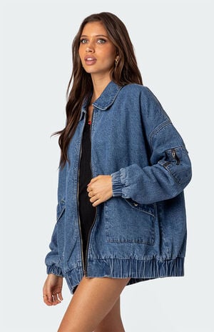 Sophie Oversized Washed Denim Coat image number 3