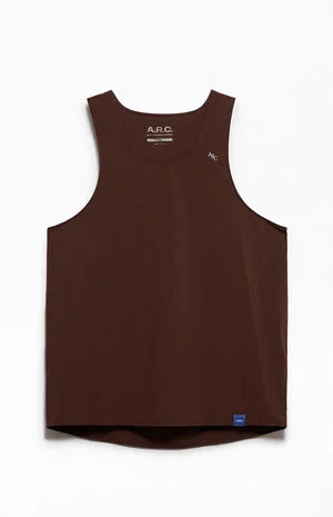 Brown Active Standard Performance Tank Top image number 1
