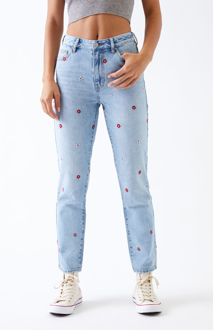 pacsun embroidered jeans