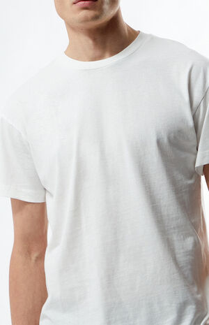 White Solid Soft Oversized T-Shirt image number 2