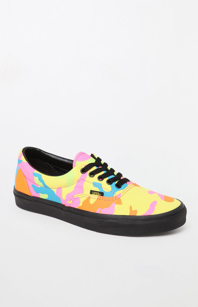 vans era multi neon camo