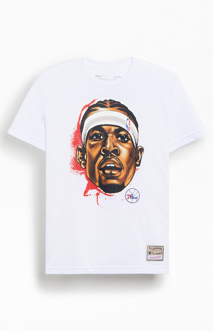 Allen Iverson Philadelphia 76ers Practice T-shirt - Red, Youth & Adult Sizes S-4XL 2 thumbnail image